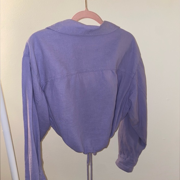 H&M Purple Drawstring Lightweight Jacket - Picture 6 of 7